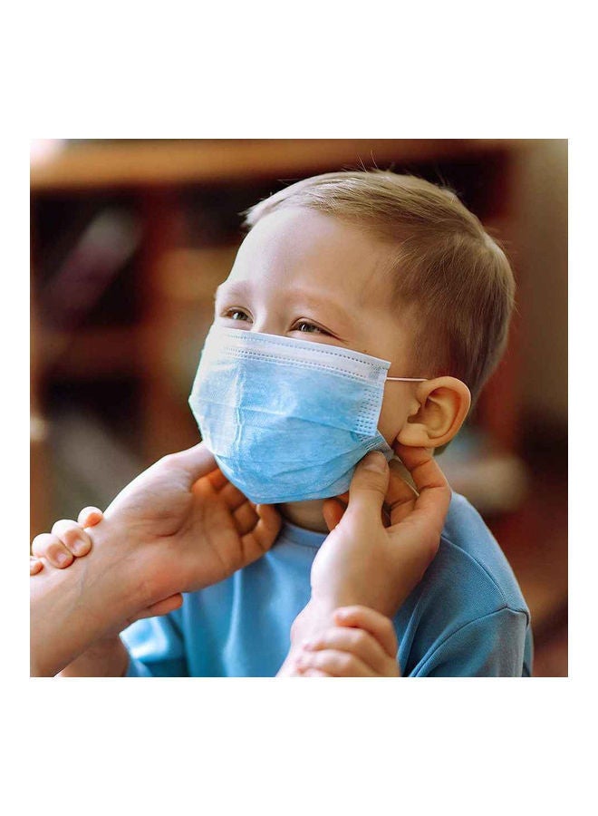 NIBEMINENT 50-Piece Disposable 3 Ply Kids Face Mask With Random Design Ear loops - Image 5