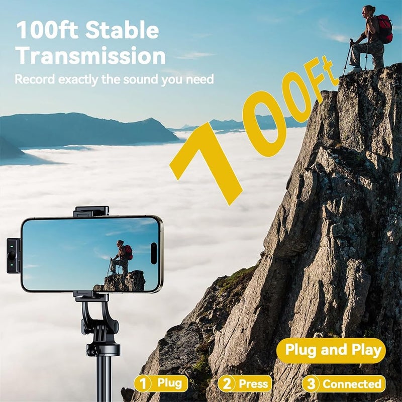SX21 Magnetic Wireless Lavalier Microphone for iPhone & Android, Collar Clip Digital Mic with Noise Reduction, Portable Mic for Video Recording, Vlogging, Interviews & Live Streaming - Image 5