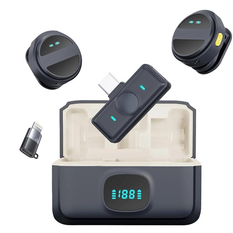 SX21 Magnetic Wireless Lavalier Microphone for iPhone & Android, Collar Clip Digital Mic with Noise Reduction, Portable Mic for Video Recording, Vlogging, Interviews & Live Streaming - Image 1