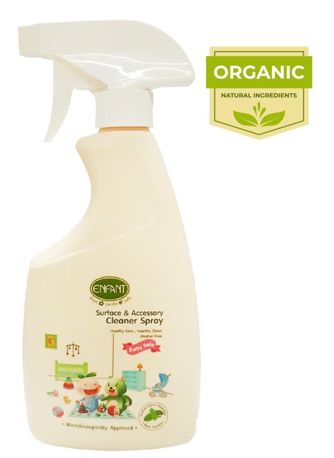 Surface & Accessory Cleaner Spray Multi Surface Cleaner Spray 500ML For Toys, Nursery, High Chairs, Mats, Cribs, Windows And More Healthy Care, Healthy Clean With Your Smart Selection Of 100% Essential Oil Blends From Rosemary And Tea Tree Include Certificated Organic