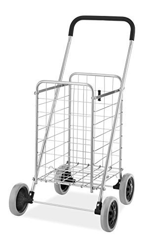 Whitmor Whitmor Utility Shopping Cart  Durable Folding Design for Easy Storage Model Number 625049972SIOC 