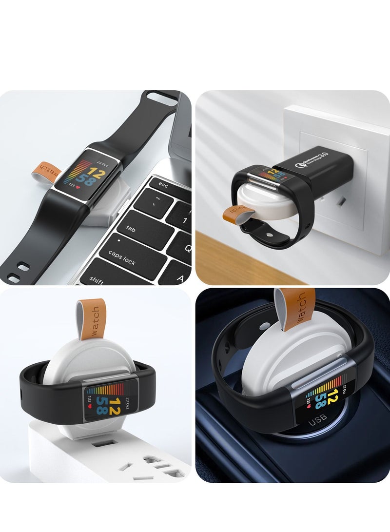 GULFLINK Smart Watch Wireless Magnetic Charger for Fitbit Charge 5 /Fitbit Luxe White - Image 4