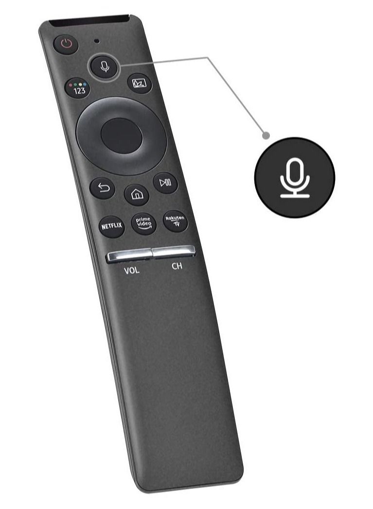 Remote for Samsung Smart TV Voice Mic Bluetooth Replacement Controller BN59-01312A and Samsung 4K 8K UHD Curve TV - Image 1