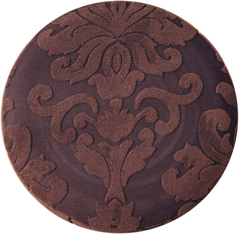 klarako Bar Stool Covers Elastic Bar Round Chair Covers Washable Stool Cushion Slipcover for Home Bar Hotel Use, 1114 Inch Dia Stool Brownness - Image 1