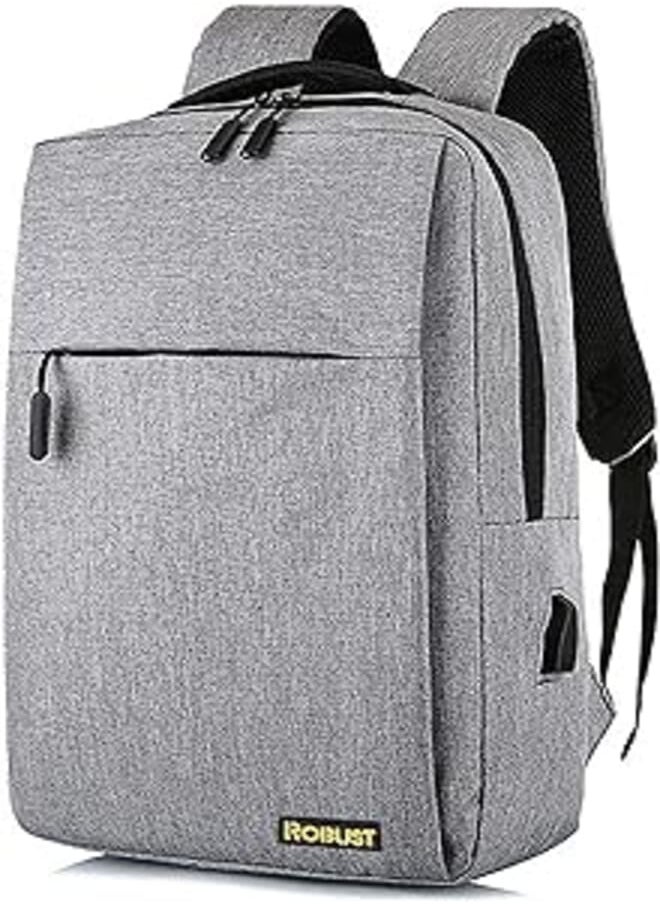 ROBUST Robust Travel Laptop Backpack, Business Anti Theft Slim Durable Laptop Bag with USB Charging Port,Water Resistant College School Large Computer Gifts Bag for Men Women adult Fits 17Inch Notebook, 