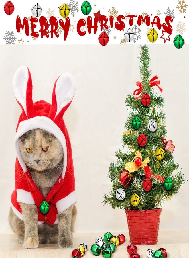 Jinei 500 Pcs 1 Inch Christmas Jingle Bells for Craft Multicolor Christmas Bells Bulk DIY Hanging Vintage Bells Charms for Xmas Wreath Decor Holiday Festival Home Decoration (Multicolored) - Image 5