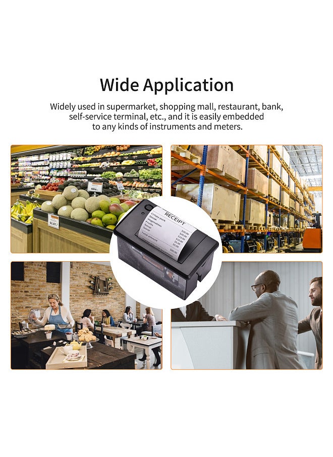 Generic - Embedded Thermal Receipt Printer 58MM Mini Printing Module Low Noise with USB/RS232/TTL Serial Port Support ESC/POS Commands for Weighing Apparatus Cash Register Self-Service Terminal - Image 1