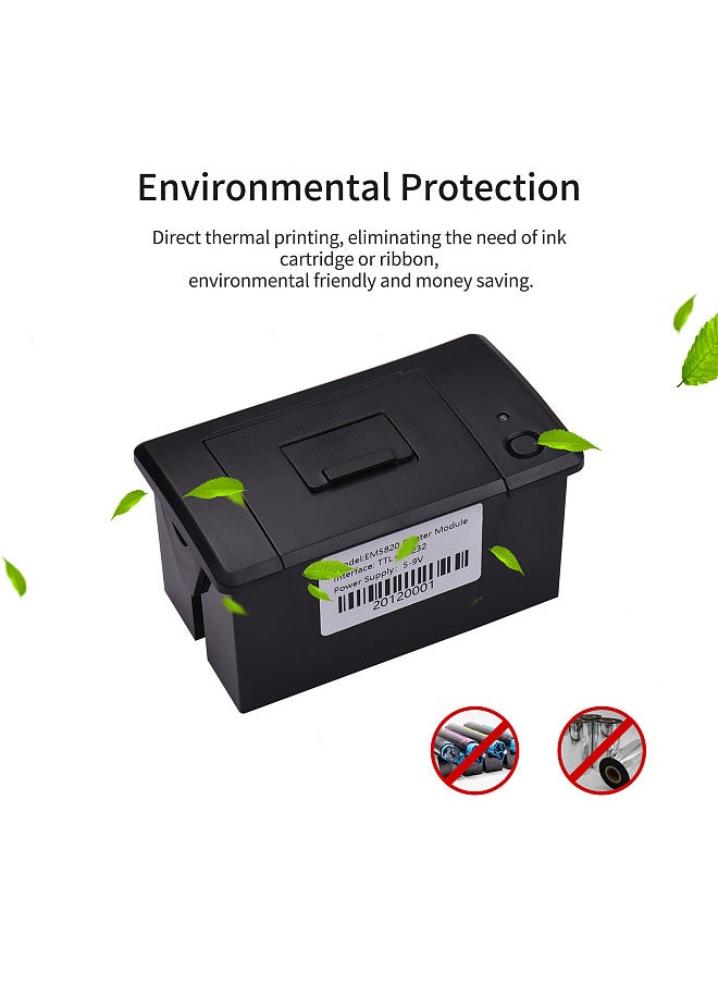 Generic - Embedded Thermal Receipt Printer 58MM Mini Printing Module Low Noise with USB/RS232/TTL Serial Port Support ESC/POS Commands for Weighing Apparatus Cash Register Self-Service Terminal - Image 1