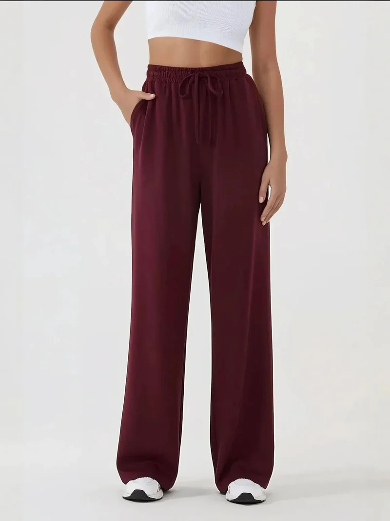 زوبعة بنطلون رياضي واسع الساق بخصر مطاطي