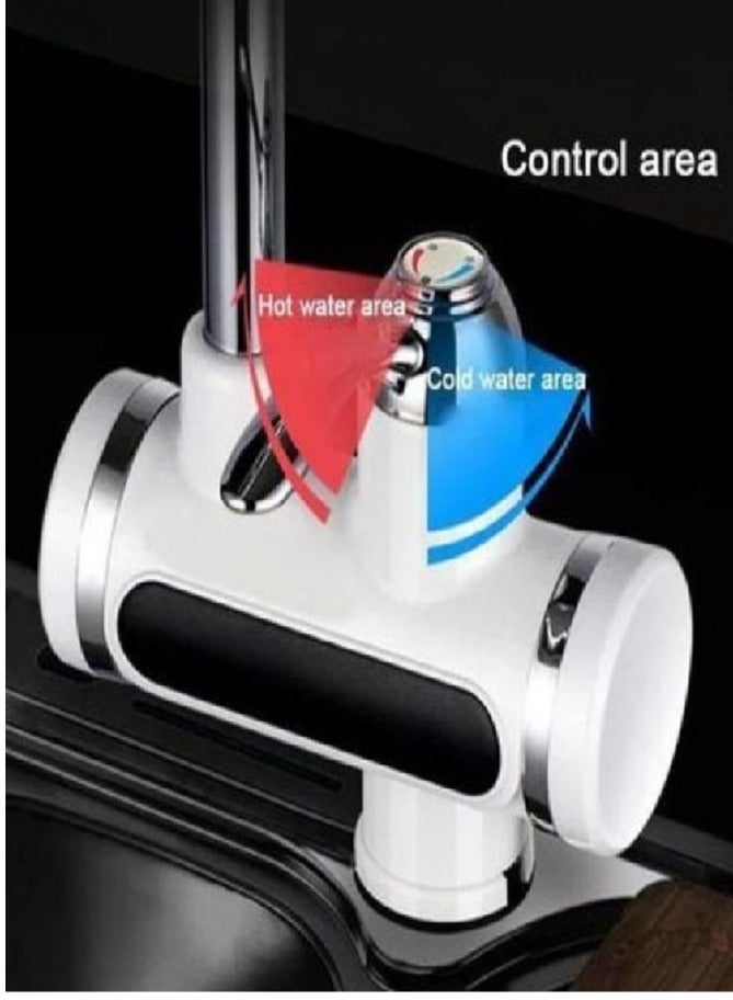 Electric water heater with mixer Instant water heater for kitchen and bathroom - Digital electric tap, hot water in 3 seconds with LED display - Hot and cold - Image 2