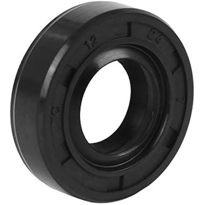 rayihni X AUTOHAUX 12mm X 24mm X 7mm Rubber Double Lip TC Oil Shaft Seal for Car Automotive - Image 1