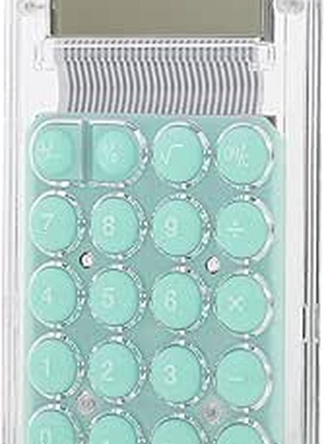 Mini Handheld Calculator Portable Pocket Green LCD Display for Students School Supplies - Image 1