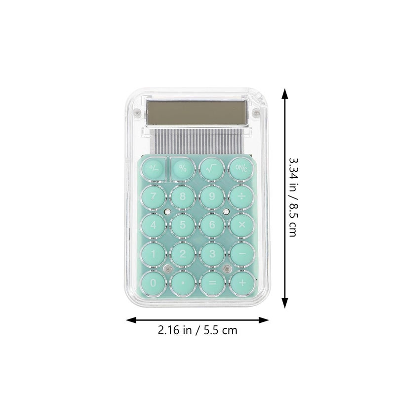 Mini Handheld Calculator Portable Pocket Green LCD Display for Students School Supplies - Image 3