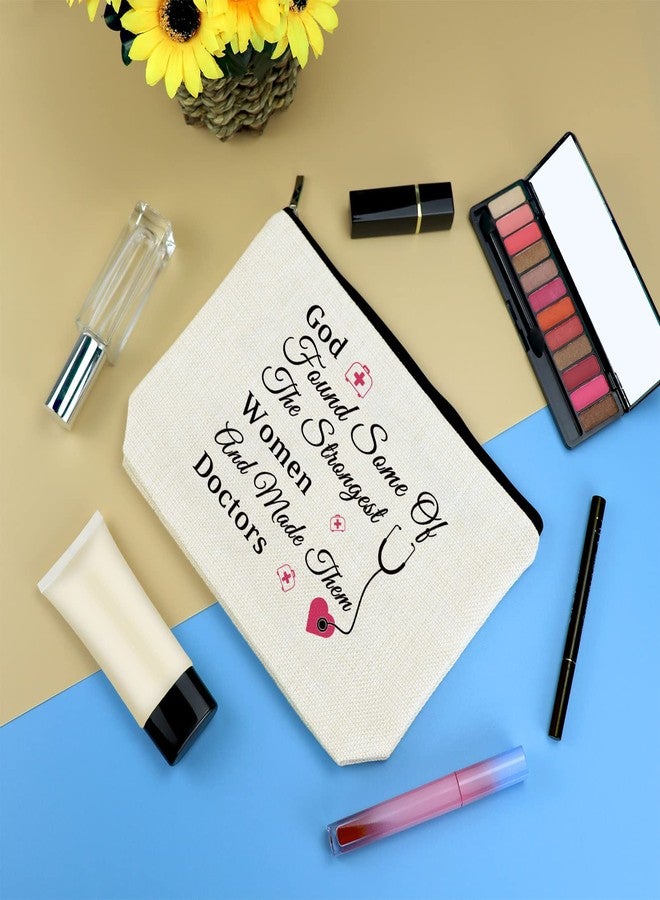 Mikela Doctor Gifts Doctor Makeup Bag for Women Doctor Thank You Appreciation Gifts Inspirational Gift for Doctor Cosmetic Bag Medical Graduation Gifts Retirement Birthday Gift for Doctor Travel Toiletry Bag - Image 3