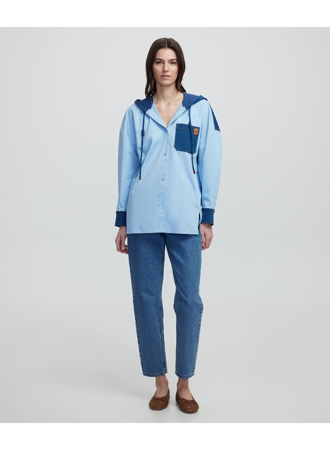 Ipekyol Combined Poplin Shirt - Image 1