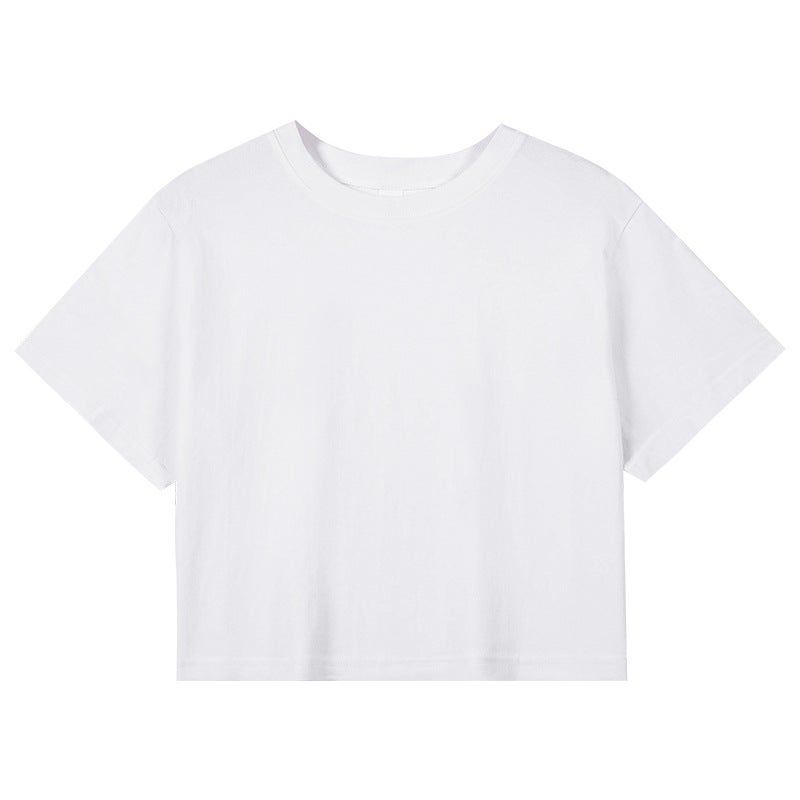 Unique Design Pure Cotton Cropped T-Shirt Ins Street Dance Trendy Brand Short-Sleeve Graphic Tee - Image 1