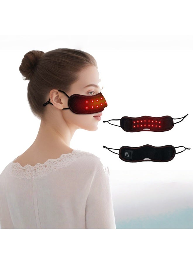 وسادة علاج الأنف بالضوء الأحمر الاحترافية - قناع أنفي ذكي للتدفئة بثلاثة مستويات، يخفف بشكل خاص من التهاب الجيوب الأنفية واحتقان الأنف وجفافه، وسادة تدفئة أنفية لاسلكية قابلة لإعادة الشحن (للاستخدام على الوجه). - Image 1