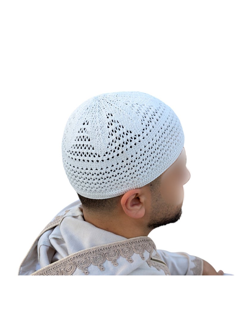طاقية صلاة تركية من القطن – تصميم إسلامي أنيق مريح للاستخدام اليومي والعبادة - Image 4
