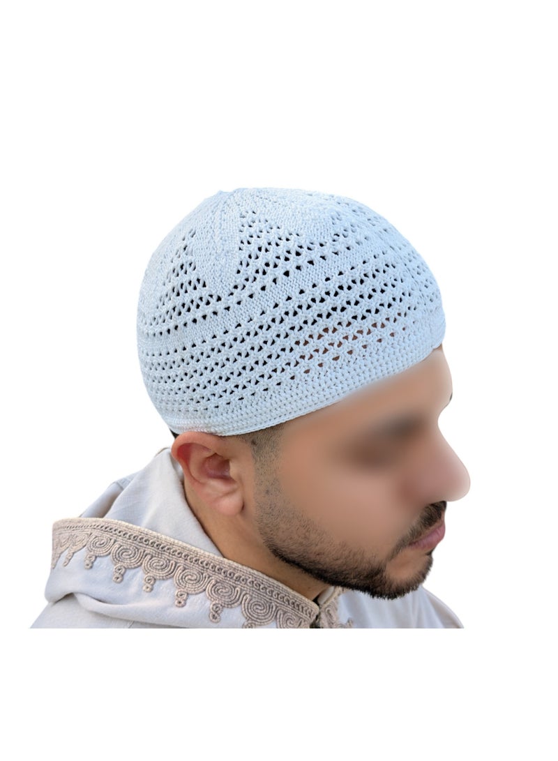 طاقية صلاة تركية من القطن – تصميم إسلامي أنيق مريح للاستخدام اليومي والعبادة - Image 1