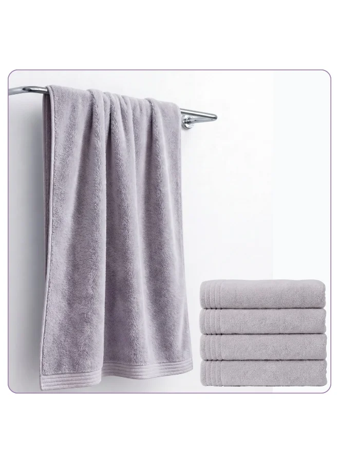 Bath Towel (4 Pack, 70 X 140 cm) - Microfiber 330 GSM - Super Soft, Highly Absorbent, Quick Drying Thick Bathroom Towels - Soft Hotel Quality for Bath and Spa