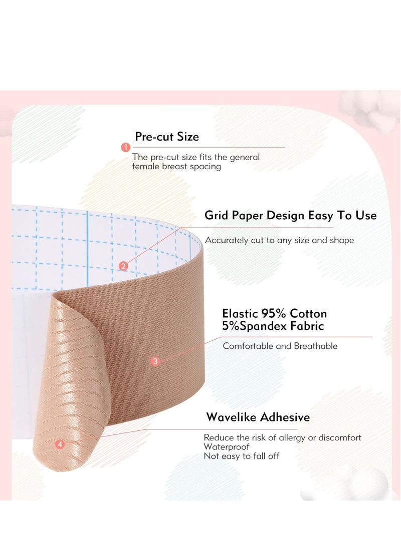 KASTWAVE Clear Double Sided Body Tape and Nude Invisible Adhesive Tape Bra Tape Lift Tape Skin Tape for Women Dress Clothes Lingerie Clothing - Image 5