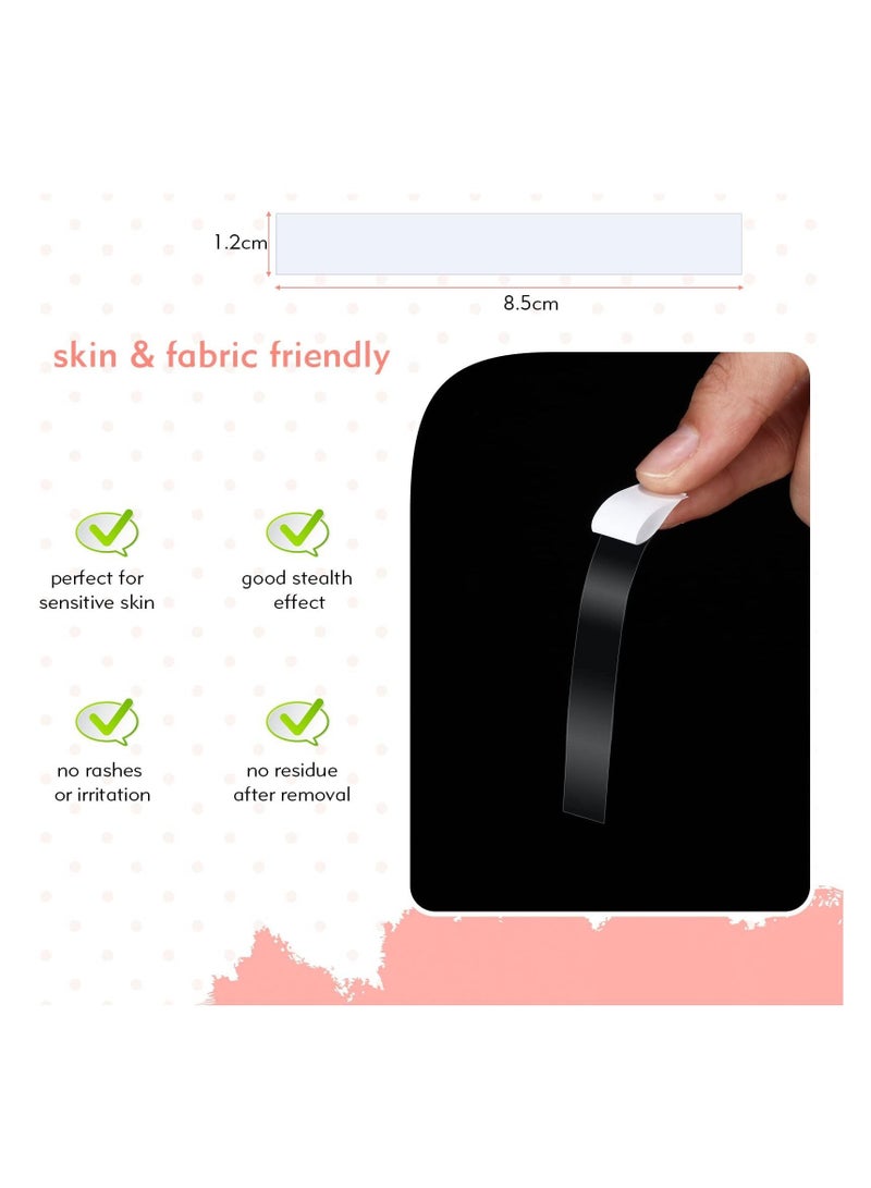 KASTWAVE Clear Double Sided Body Tape and Nude Invisible Adhesive Tape Bra Tape Lift Tape Skin Tape for Women Dress Clothes Lingerie Clothing - Image 4
