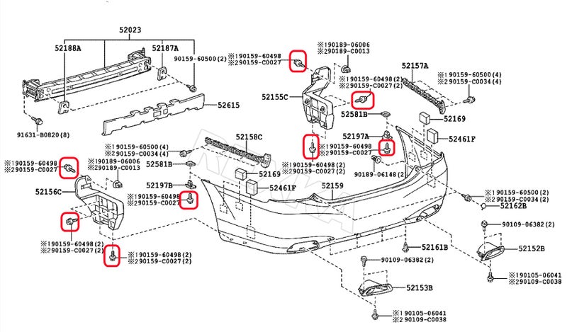 Rexka 20pcs Fender Liner Screw Bolt for Toyota Lexus 90159-60498 Tacoma,Tundra,Highlander, RAV4, ES,GS,is,LS,RX - Image 5