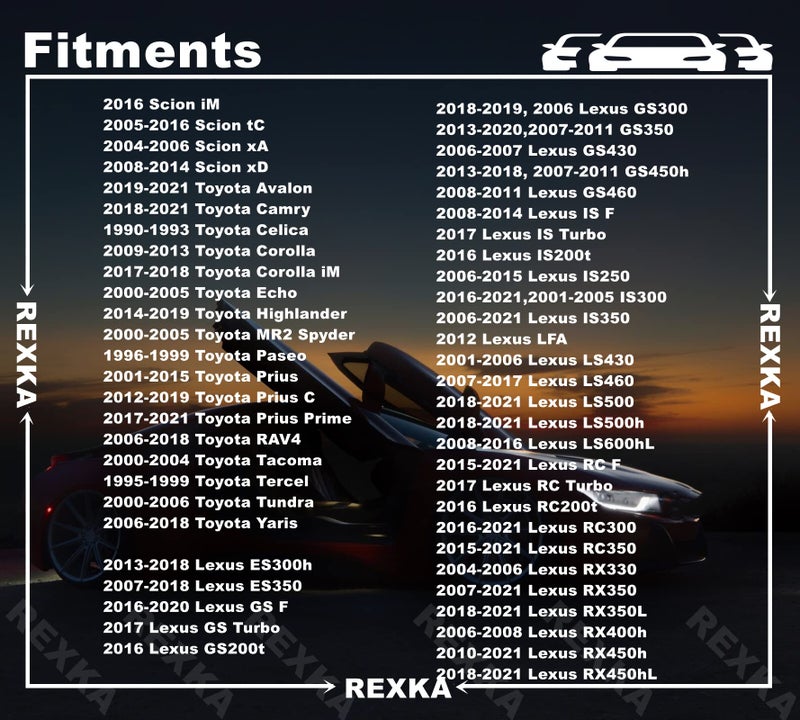 Rexka 20pcs Fender Liner Screw Bolt for Toyota Lexus 90159-60498 Tacoma,Tundra,Highlander, RAV4, ES,GS,is,LS,RX - Image 3