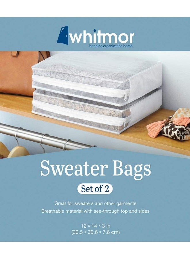 Whitmor Set of 2 Sweater Bag White 2 Count Pack of 1 - Image 4