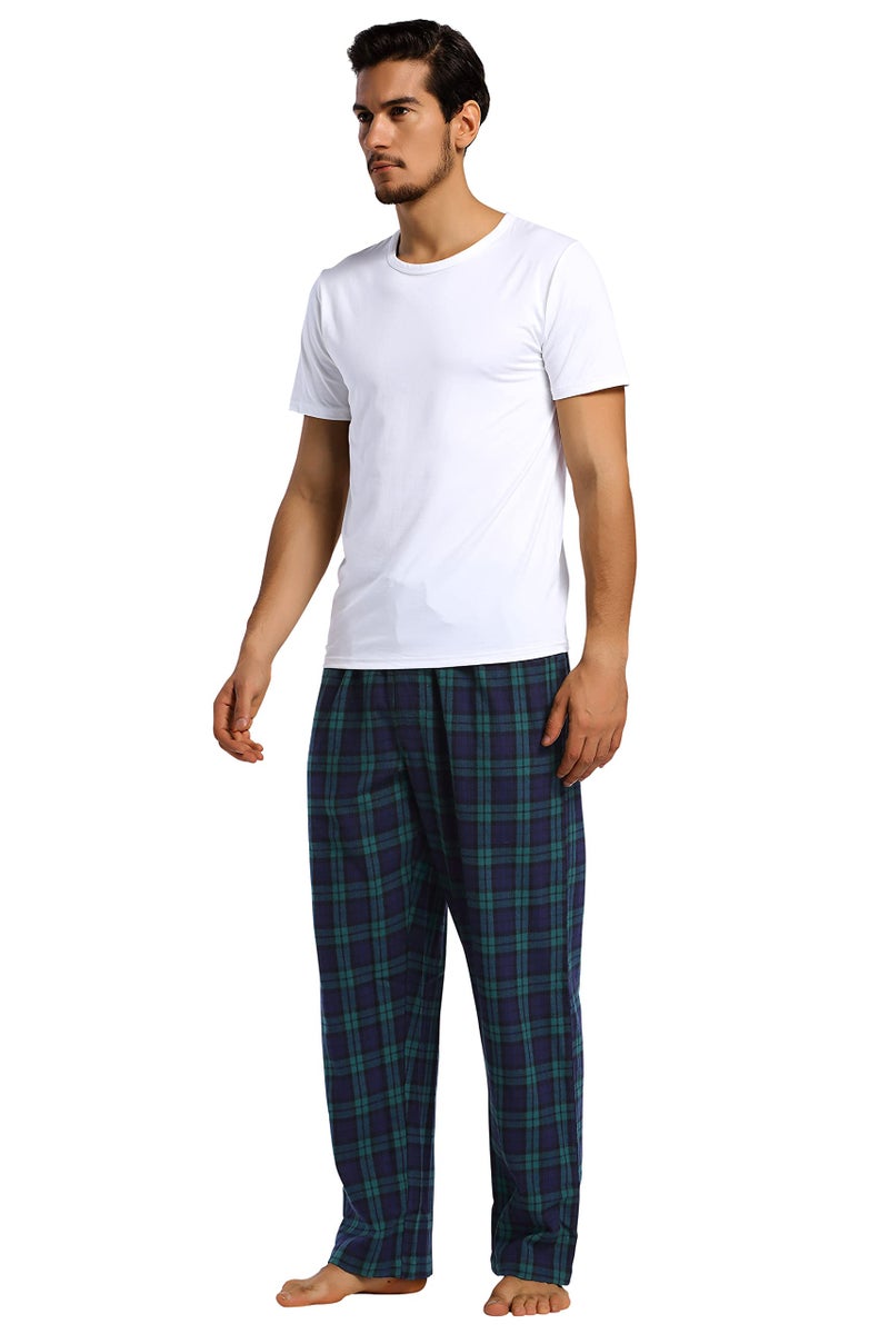 CYZ Men's 100% Cotton Super Soft Flannel Plaid Pajama Pants (S, F17009) - Image 3