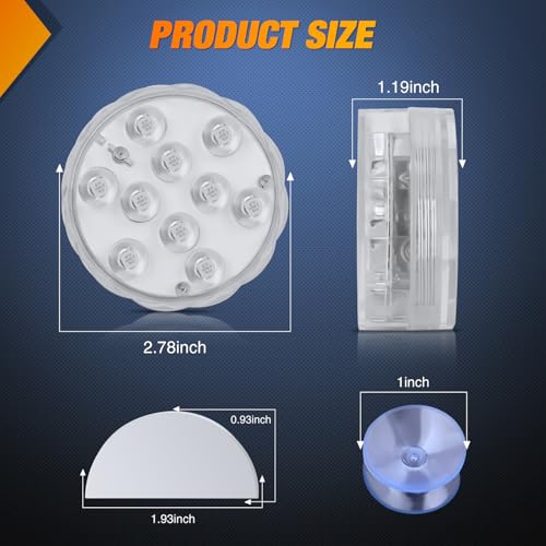 Nilight Marine Boat Light 4 PCS 10LED RGB Wireless Cabin Ambiance Multi Color Exterior Deck Lights Remote Control Submersible for Pontoon Sailboat Yacht Skeeter Fishing Bass Boats - Image 3
