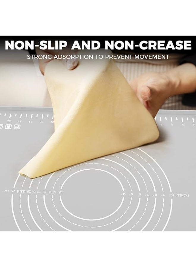 Arabest Silicone Baking Mat, Baking Mats, Kitchen Mat, Extra Thick Silicone Baking Mat with Measurements, Non-slip and Reusable, Counter Mats Oven Liner Mats for Making Cookies Macarons Bread, 27.56×19.69 - Image 4