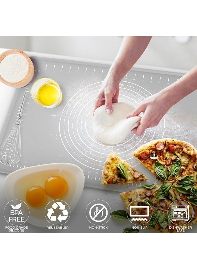 Arabest Silicone Baking Mat, Baking Mats, Kitchen Mat, Extra Thick Silicone Baking Mat with Measurements, Non-slip and Reusable, Counter Mats Oven Liner Mats for Making Cookies Macarons Bread, 27.56×19.69 - Image 5