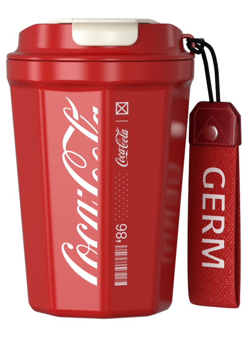 GERM Coca-Cola Red Octagon Vacuum Tumbler 300ml | GERM | Stainless Steel Insulated Coffee Cup | Compact Hot & Cold Flask | BPA-Free | Official Licensed Design  - Image 1