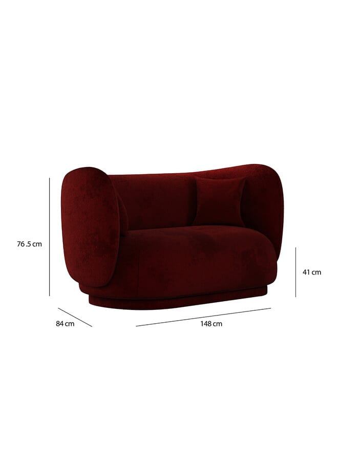 Woodz Rico Sofa 2 Seats Dark Red  - Image 2