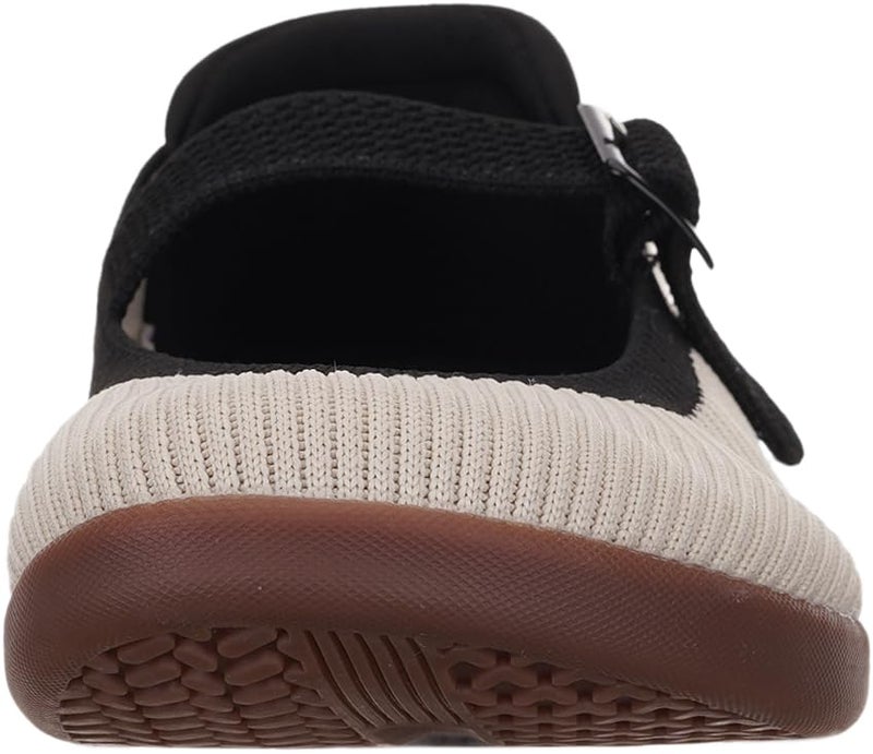 WHITIN Womens Barefoot Mary Jane Shoes Wide Toe Box Ballet Flats Sneakers Zero Drop Sole Minimalist Size 6.5 Knit Width Walking Mesh Fashion Washable Casual Dress Beige 37 - Image 3