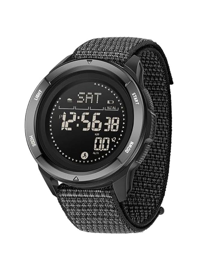 Compass Tactical Watches for Men Women with Metronome Step Counter Countdown Dual Time Alarm Stopwatch Rubber Strap Lightweight Digital Waterproof Watch Orange - Image 1