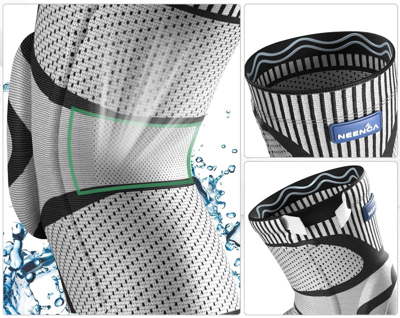 NEENCA Knee Brace for Knee Pain Relief, Medical Knee Support with Patella Pad & Side Stabilizers, Compression Knee Sleeve for Meniscus Tear, ACL, Arthritis, Joint Pain, Runner, Sport- FSA/HSA APPROVED - Image 3