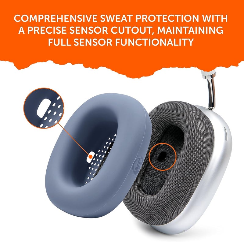 WC SweatZ Max - Protective Headphone Ear Covers for Apple Airpods Max Made by | Only Compatible with Apple Airpods Max | Sweatproof & Easily Washable | Blue - Image 5