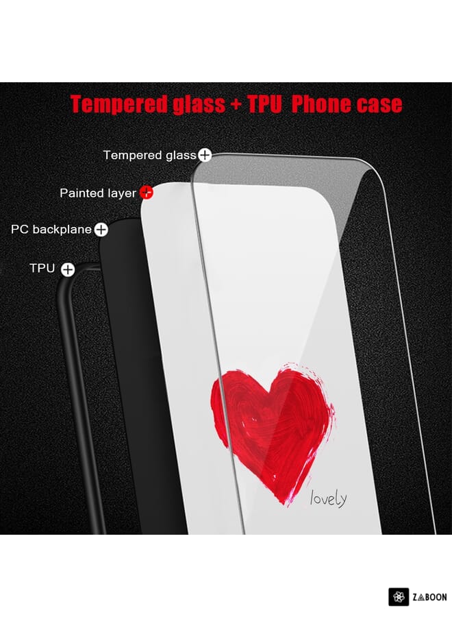 جرين تايجر جراب هاتف زجاجي ملون مطلي لهاتف vivo V21 (قمر) - Image 3