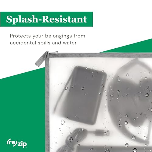Rezip (re) zip 2-Pack Gallon Size Storage Bags | Zippered, Reusable Bags for Travel & Household Storage | BPA-Free, Food Grade, Machine Washable (Black) - Image 2