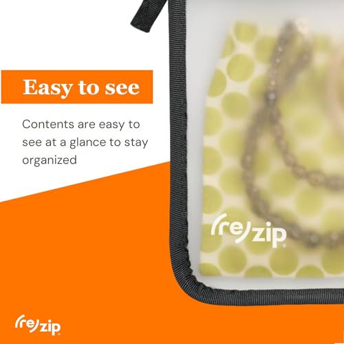 Rezip (re) zip 2-Pack Gallon Size Storage Bags | Zippered, Reusable Bags for Travel & Household Storage | BPA-Free, Food Grade, Machine Washable (Black) - Image 4