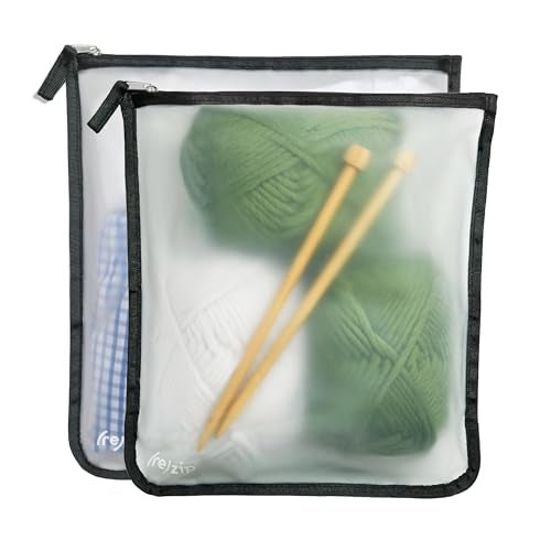 Rezip (re) zip 2-Pack Gallon Size Storage Bags | Zippered, Reusable Bags for Travel & Household Storage | BPA-Free, Food Grade, Machine Washable (Black) - Image 1