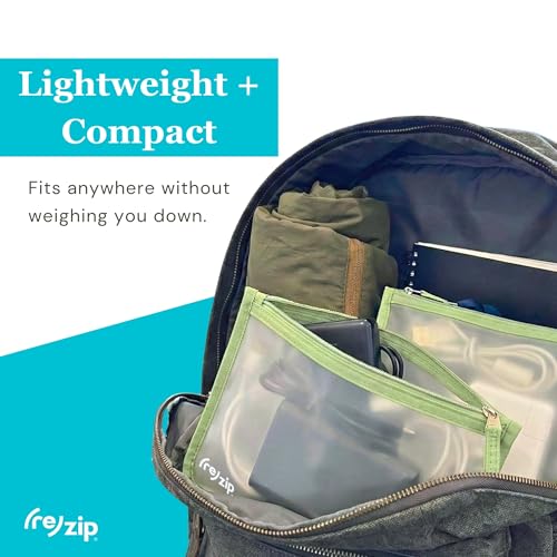 Rezip (re) zip 2-Pack Gallon Size Storage Bags | Zippered, Reusable Bags for Travel & Household Storage | BPA-Free, Food Grade, Machine Washable (Black) - Image 3