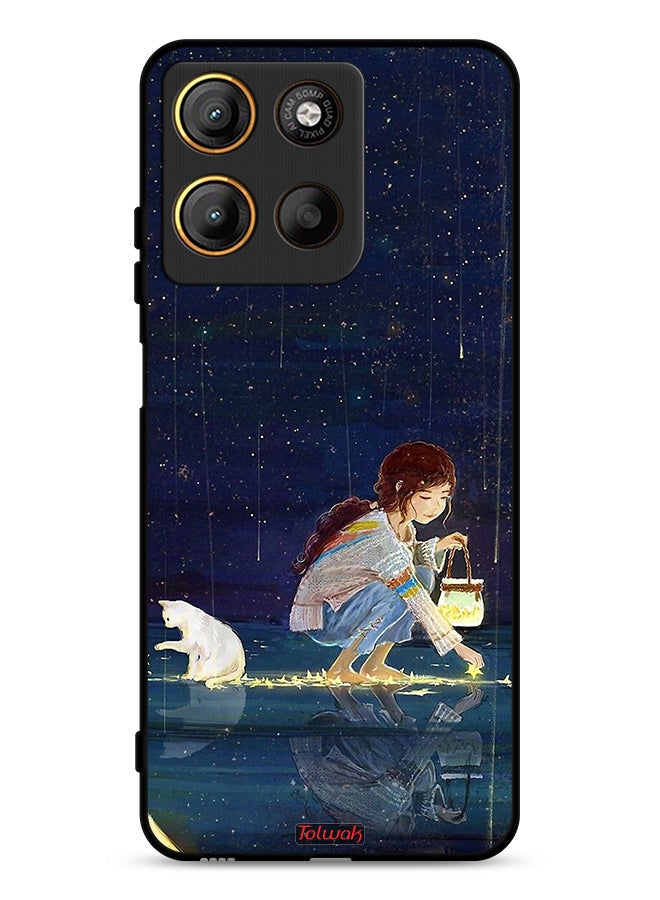 Tolwak Motorola Moto G15 Protective Case Cover Collecting Stars Art