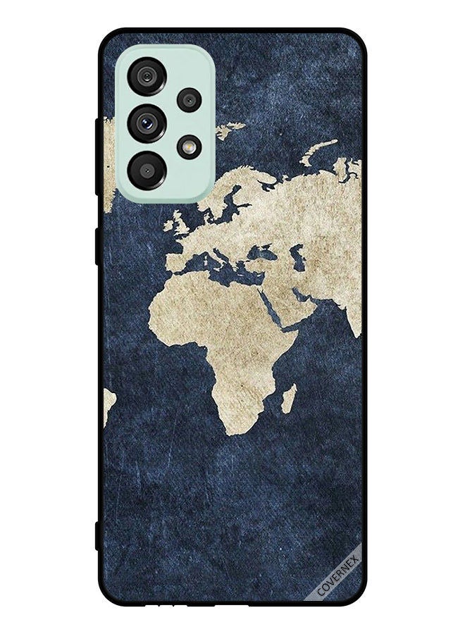 Covernex Protective Case Cover For Samsung Galaxy A73 5G Map On Jeans Pattern - Image 1