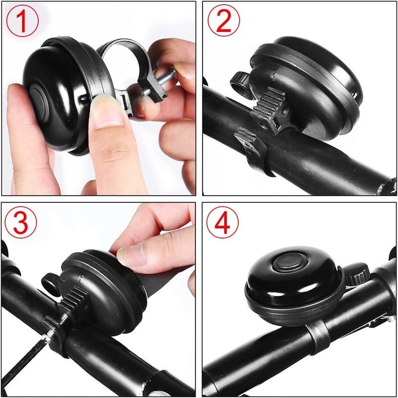 RIANZ Bicycle Cycle Round Bell, Clearer Louder Longer Tone Horn for Cycling (Black) - Image 4
