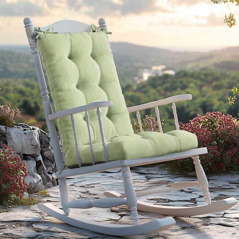 Codi Rocking Chair Cushions Outdoor, Water Resistant Rocker Chairs Replacement Cushion Set for Patio Porch Garden - Fits Most Standard Rockers, Sage 1PK - Image 1