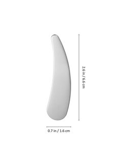minkissy minkissy Makeup Spatula Small Metal Cosmetic Spatula Stainless Steel Handheld Cream Spatula Skincare Accessories for Mixing And Sampling Skin Care Creams, Eye Cream, Essences 2Pcs  - Image 2
