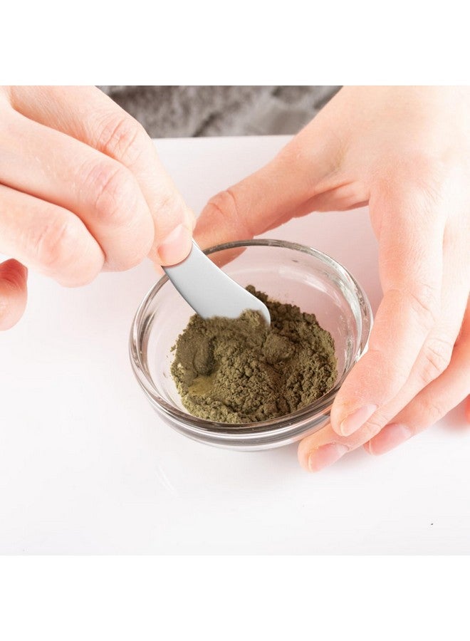 minkissy Makeup Spatula Small Metal Cosmetic Spatula Stainless Steel Handheld Cream Spatula Skincare Accessories for Mixing And Sampling Skin Care Creams, Eye Cream, Essences 2Pcs - Image 5